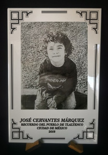 Placa Con Foto Para Lapida Personalizada Mármol 40x50cm Ext