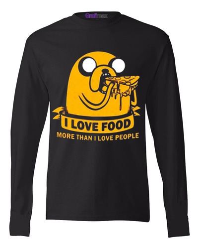 Polera Manga Larga Jake I Love Food Adventure Time Aventura 