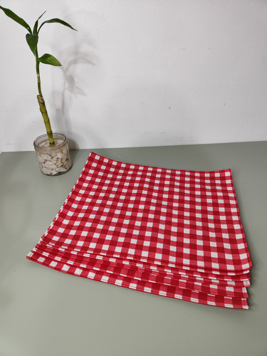 Set 4 Individuales Rectangular Lona Impermeable Hecho A Mano