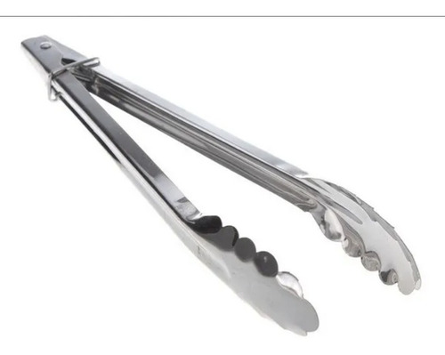 Pinza Tenaza Acero Inoxidable Carne Pan 23cm 2 Piezas