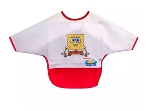 Babero Tipo Camisa Nuby Bob Esponja Rojo