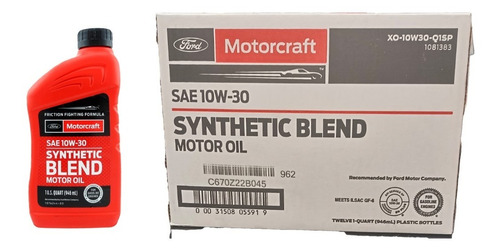 Aceite Motorcraft 10w30 X Caja 12 Unidades