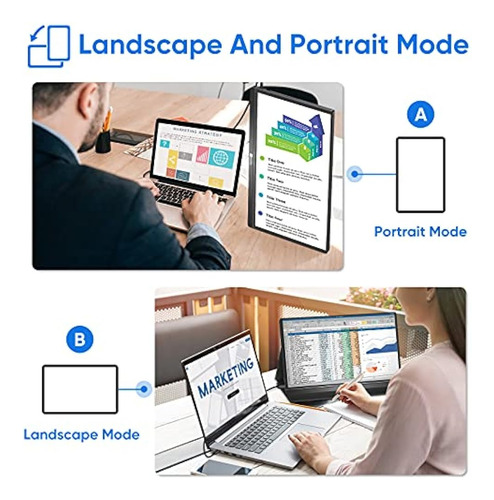 Arzopa Monitor Portatil, 15,6 '' Fhd Hdr 1080p 100% Srgb Mo