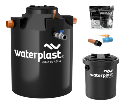 Biodigestor Autolimpia Waterplast 2000l + Camara Lodos 180l