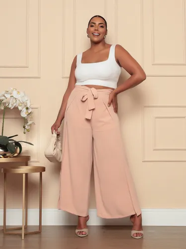 Calça transpassada hotsell plus size