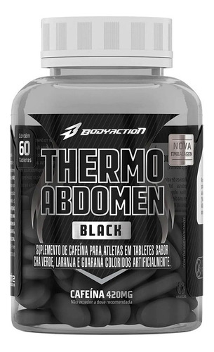 Thermo Abdomen Black (concentrado) 420mg De Cafeína Por Caps