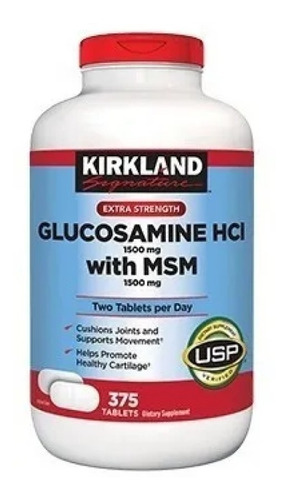 Glucosamina Hci 1500 Mg Msm 1500 De 375 Tabletas Kirkland