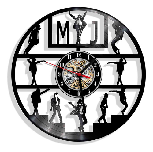 Reloj De Pared Elaborado En Disco Lp Michael Jackson Ref.03
