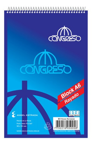 Block Congreso A6 Rayado