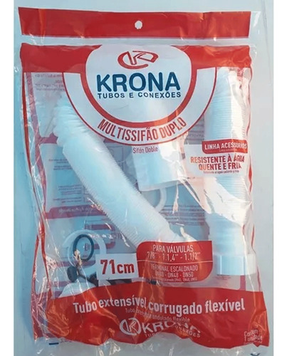 Sifao Duplo Multiuso Sanfonado Branco Para Pia