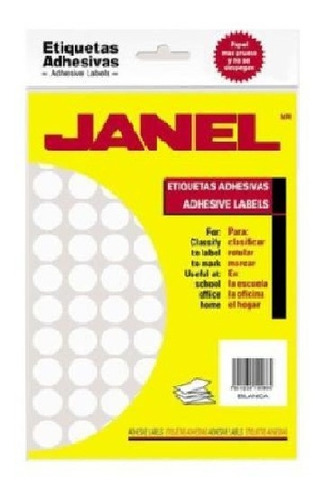 Etiquetas Adhesivas Janel Clásicas No.9 13mm C/2520 /v