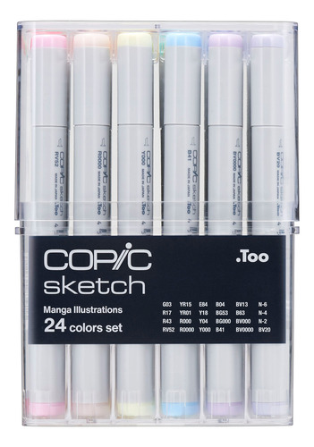 Marcadores Plumones Copic Sketch Caja Con 24 Colores Manga
