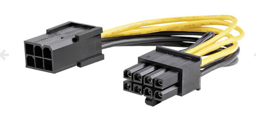 Cable Pci-express Poder Gpu De 6 Pin Hembra A 8 Pin Macho 