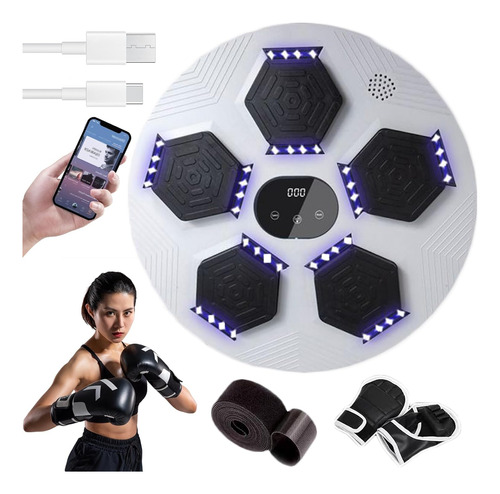 Máquina De Boxeo Con Música Led Bluetooth 40 * 40cm