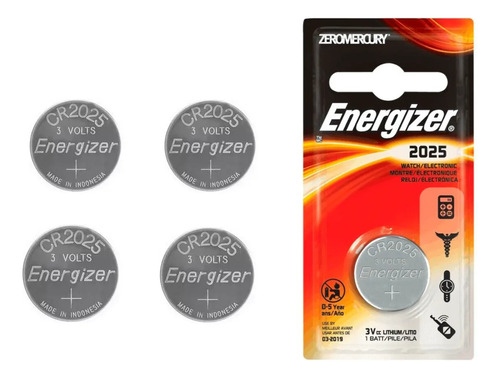 Combo X5 Pilas Energizer Cr2025 3v Ecr2025bp 