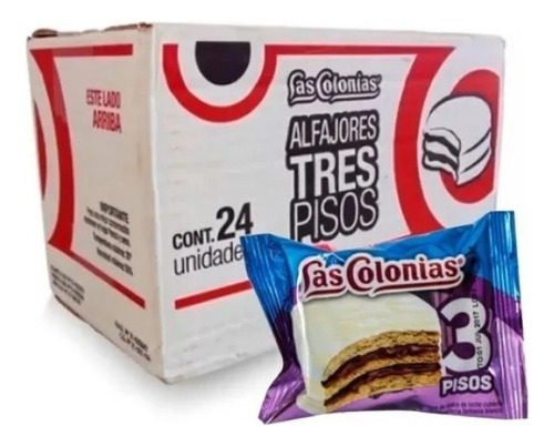 Alfajor Argentino Las Colonias Branco - Caixa C/ 24 Unidades