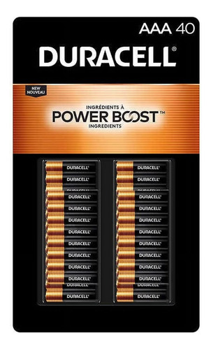 Pilas Alcalinas Aaa Duracell Power Boost , 40 Unidades