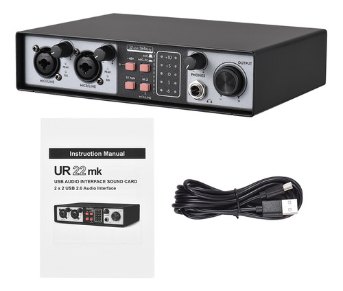 Mezclador De Interfaz De Audio Phantom Supply Power Dj 2-out