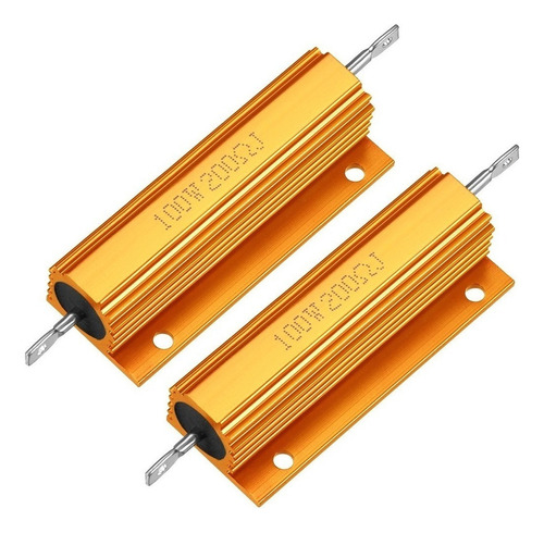 2 Resistencias De Carcasa De Aluminio Bobinadas 100w 200 Ohm