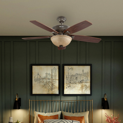 Ventilador de techo Tornado 52 Pulgadas Bronce Cinco Aspas Coolfan