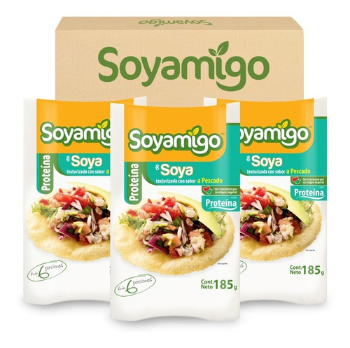Pescado De Soya | 3 Pack | 185 Gr Por Paquete | Soyamigo