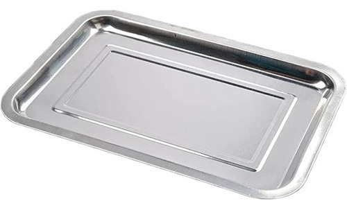 Charola Para Servir Y Cocinar Alimentos Acero 31x21x2 6 Pz