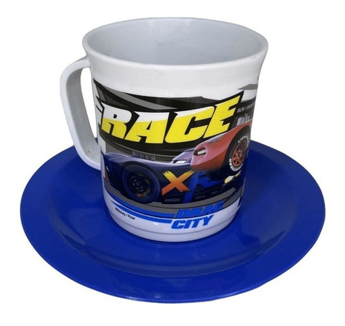 Set Taza Con Plato - Cars