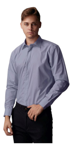 Camisa Clásica De Vestir De Hombre Bpremium Ccuello Italiano