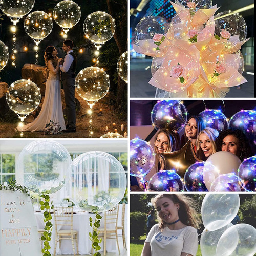 Globo con forma de pelota ikanet bubble transparente pack de 50 unidades