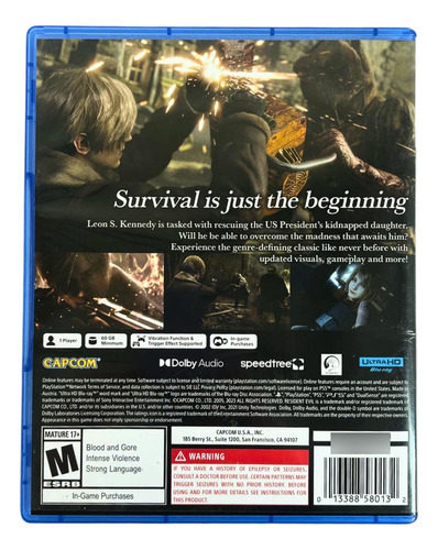 Jogo Ps5 Resident Evil 4 - Capcom - Mídia Física