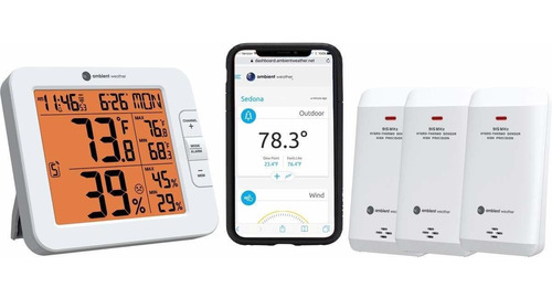 Ambient Weather Ws-8482-x3 inalámbrico 7-channel Internet Mo