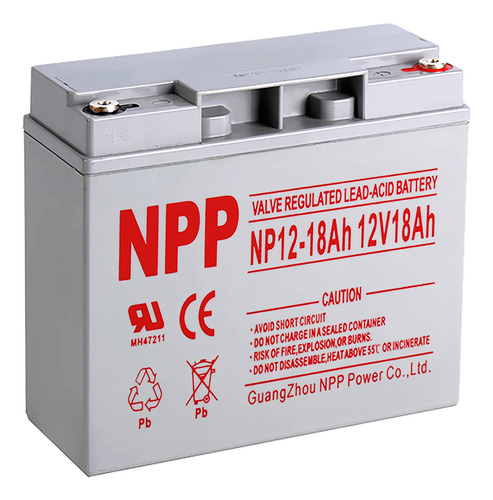 Npp 12 V 18 Amp Np12 Ah Bateria Plomo Sellada Recargable