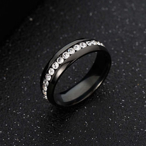 Anillo De Cristal De Acero Inoxidable Para Hombre Y Mujer Co