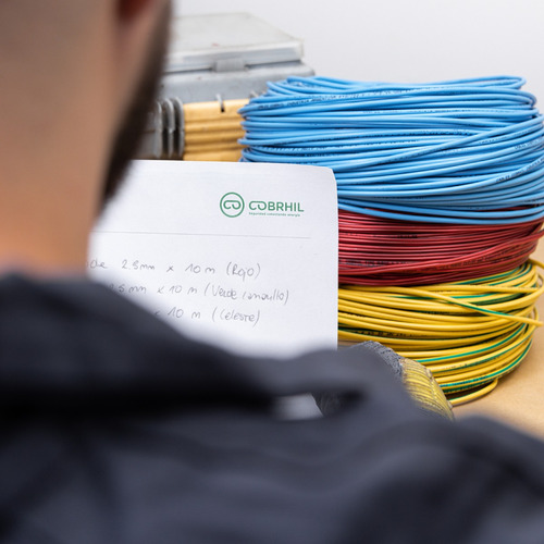 Cable Unipolar Normalizado Cobrhil 10 Mm 100 Mts Celeste