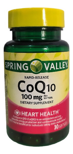 Coq10 100mg Spring Valley 30 Capsula Blandas Importado 