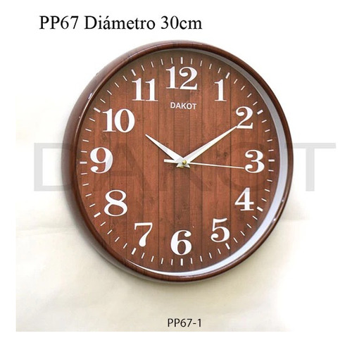 Reloj De Pared Dakot Pp67 Color Madera  