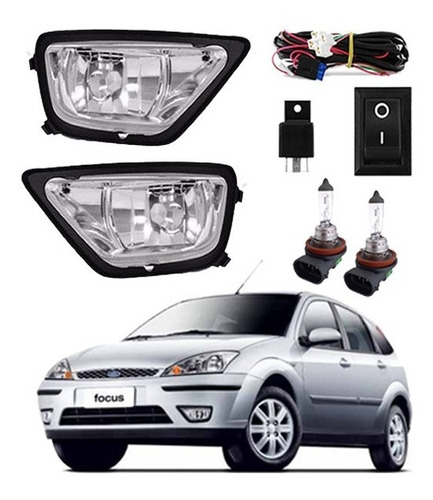 Kit Farol Milha Neblina Focus Hatch 2004 2005 2006 2007 2008