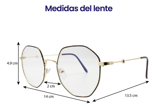 Lentes Para Computadora | Filtro Blue Light | Dorado