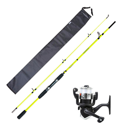 Combo Equipo Pesca Niños Juniors Caña 1.80m + Reel Pescar