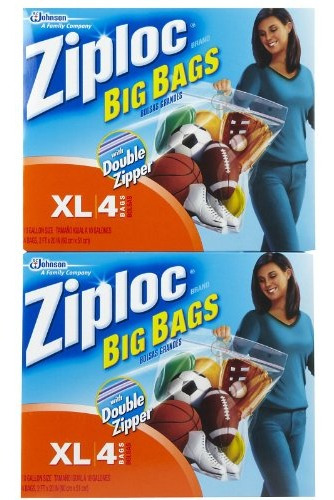 Bolsas Ziploc Big Bags, Xl, 4 Bolsas (paquete De 2)