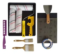 Comprar Kit Nº 3- Rodillos + Pinceles + Bandeja + Espátula + Lijas