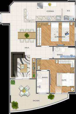 Imagem 4 de 13 de Apartamento Em Praia Grande Bairro Caiçara - V2978