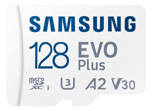 Cartão De Memória Micro Sdxc Samsung Evo Plus 128gb + Adapt