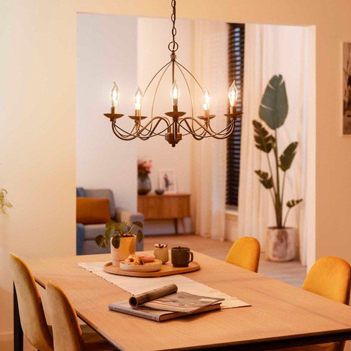 Foco Vela Philips 40w Luz Cálida E12 300 Lúmenes