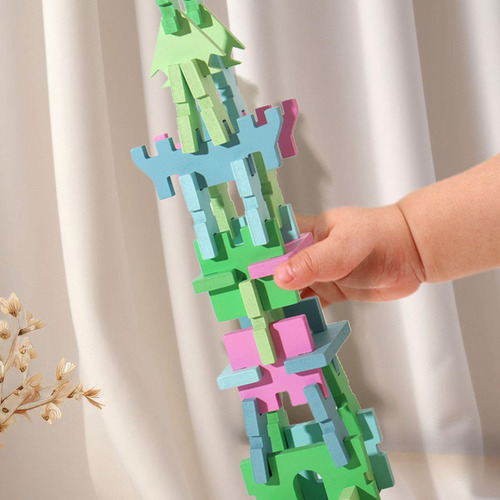 Juego De Bloques De Madera Con Formas Geométricas,
