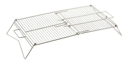 Imagen 3 de 7 de Parrilla Plegable Camping Pesca Broksol Brogas Cromada 6003