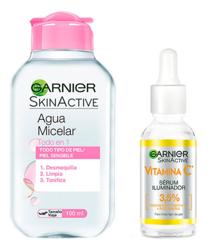 Garnier Kit Rutina De Viaje Travel Size Vitamina C + Micelar