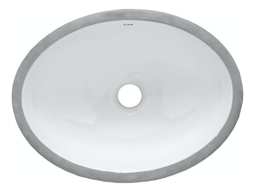 Cuba De Embutir Oval 40x30cm Louça Branca Icasa Pia Banheiro Acabamento Brilhante Cor Branco