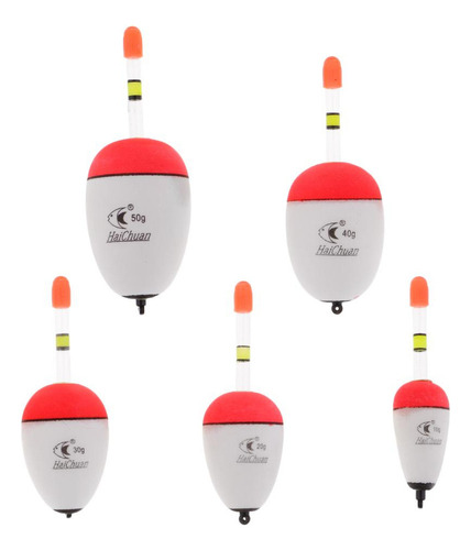 D1y: 2x 5pcs Flotadores De Pesca Con Barra Flotadores De