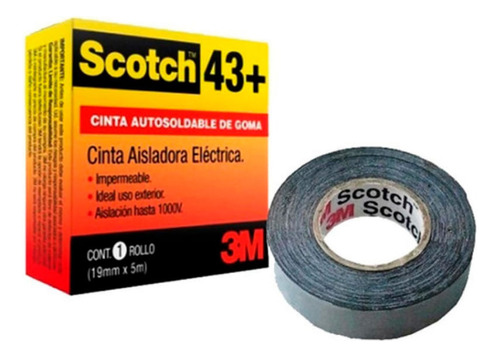 Cinta Autosoldable Scotch 43+ Baja Tension 19mx5m